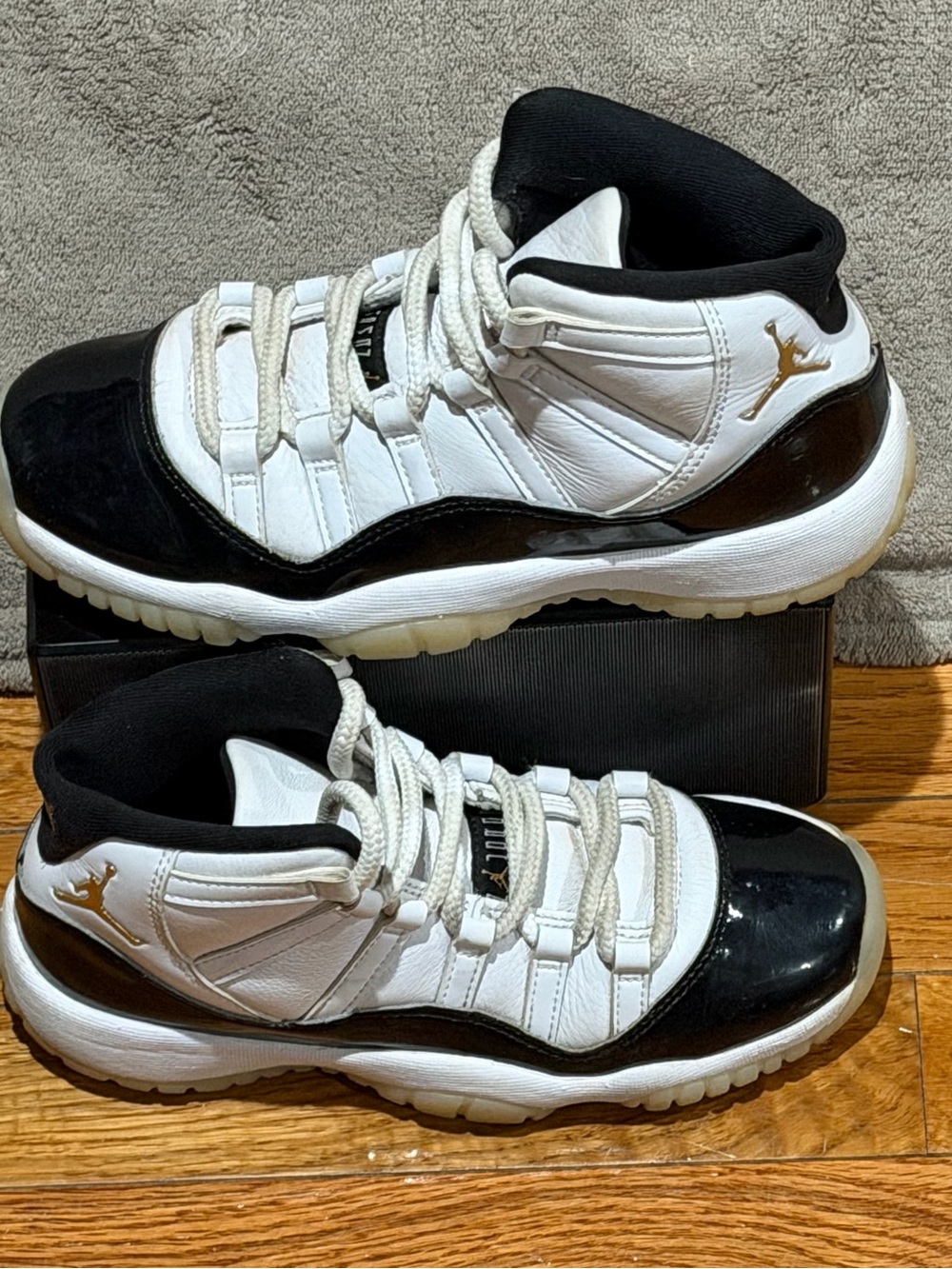 Nike Air Jordan 11 XI Retro Dmp Gratitude Black White Size 4y GS Boys Youth Shoe